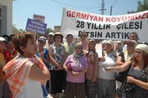 Çeşme'de taş ocağı protestosu