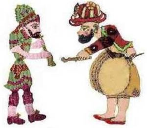 100 yıllık Hacivat ve Karagöz tasviri