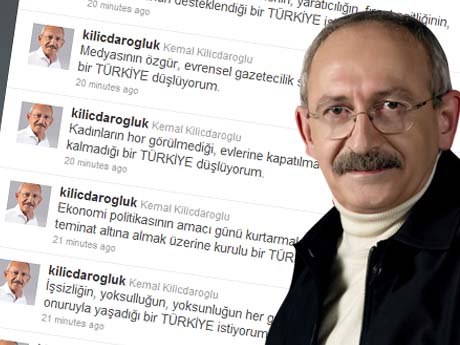 Kılıçdaroğlu düşlerini tweetledi