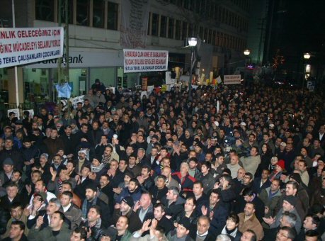 TEKEL işçileri için KKTC'de destek eylemi yapıldı