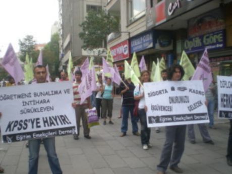 Beyoğlu'nda KPSS protestosu