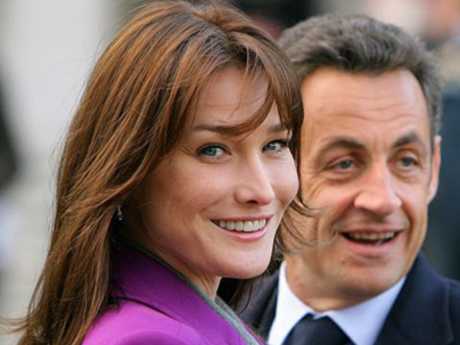 Sarkozy ve Bruni film setinde