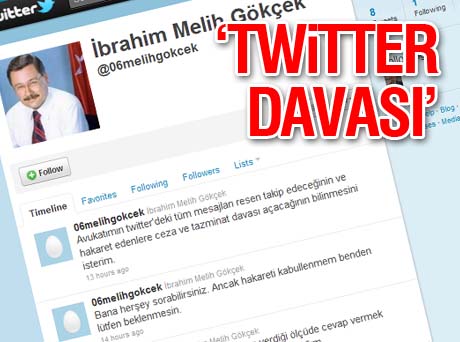 Gökçek Twitter'a avukatıyla geldi