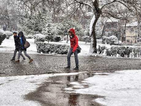 Edirne'de 10 santim kar var