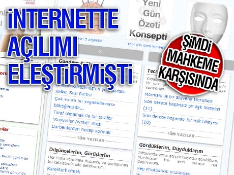 Erdoğan davaları bloglara indi