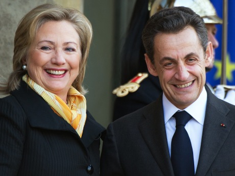 Sarkozy ve Clinton bir araya geldi