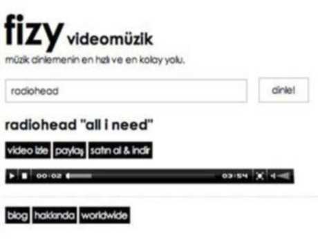 'fizy.com'un sesi açıldı