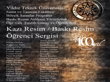 Kazı ve Baskı Resim öğrenci sergisi