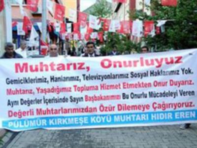 Köy muhtarından Başbakan'a protesto