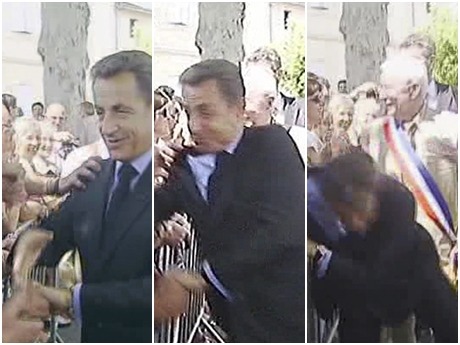 Sarkozy'ye saldırı