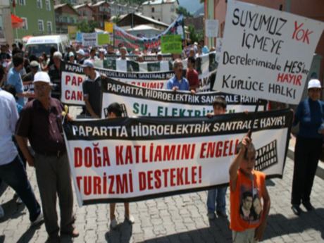 Senoz Vadisi'ndeki HES'ler protesto edildi