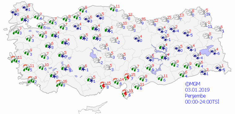 Meteoroloji'den art arda uyarı (02.01.2019)