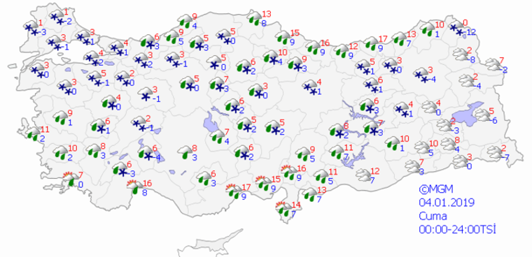 Meteoroloji'den art arda uyarı (02.01.2019)