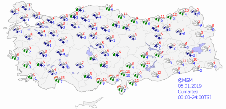 Meteoroloji'den art arda uyarı (02.01.2019)