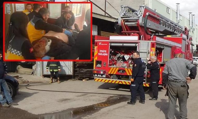 Yangın sırasında çatıdan düşen fabrika sahibi kurtarılamadı