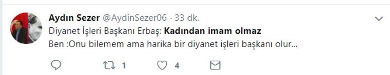 Diyanet İşleri Başkanı Erbaş'ın 'kadından imam olmaz' sözleri tartışma yarattı