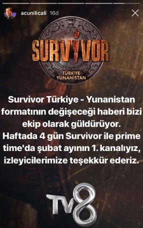 Survivor Türkiye-Yunanistan bitiyor mu? Acun Ilıcalı açıklama yaptı