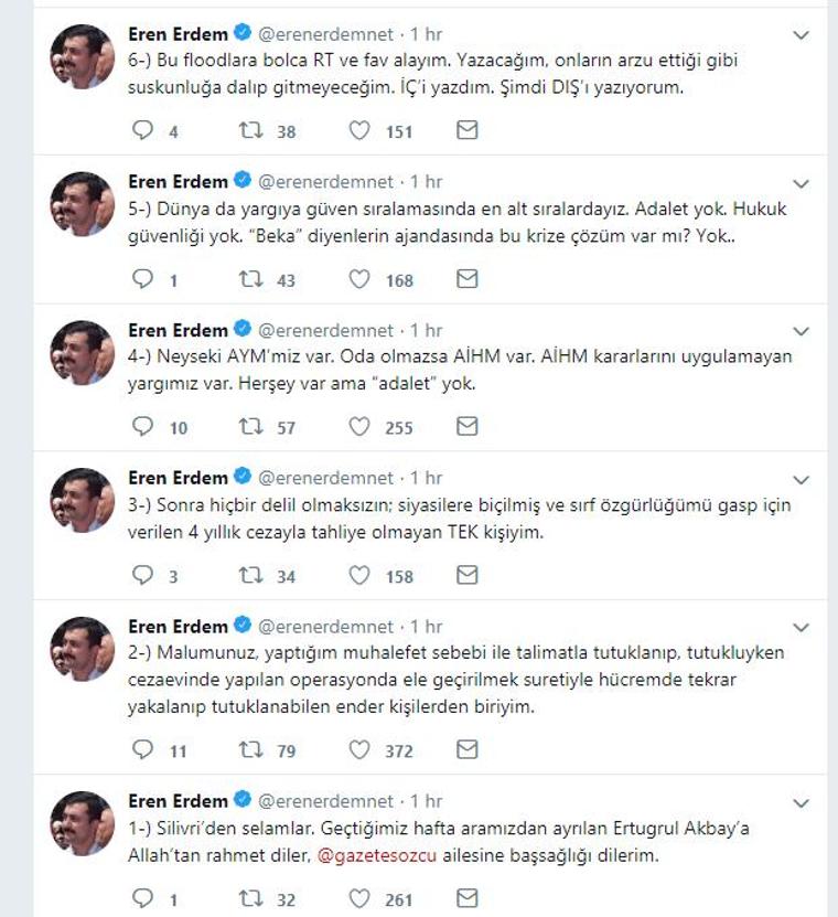 Eren Erdem'den mesaj var (11.03.2019)