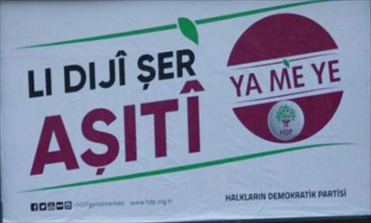 Yanlış tercüme edilen HDP afişleri 