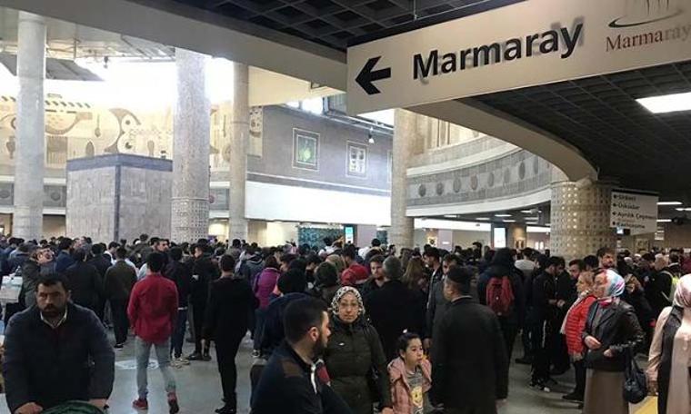 Marmaray'da teknik arıza (17.03.2019)