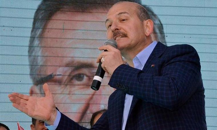 Soylu konuşurken tepki gösterdi, anında gözaltına alındı (18.03.2019)