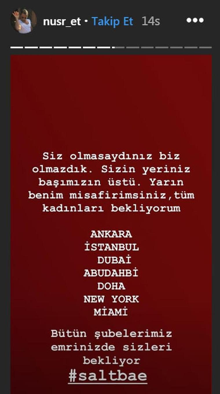 Nusret'ten kadınlara jest