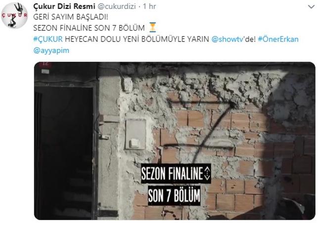 Çukur'un sezon finali yapacağı tarih açıklandı