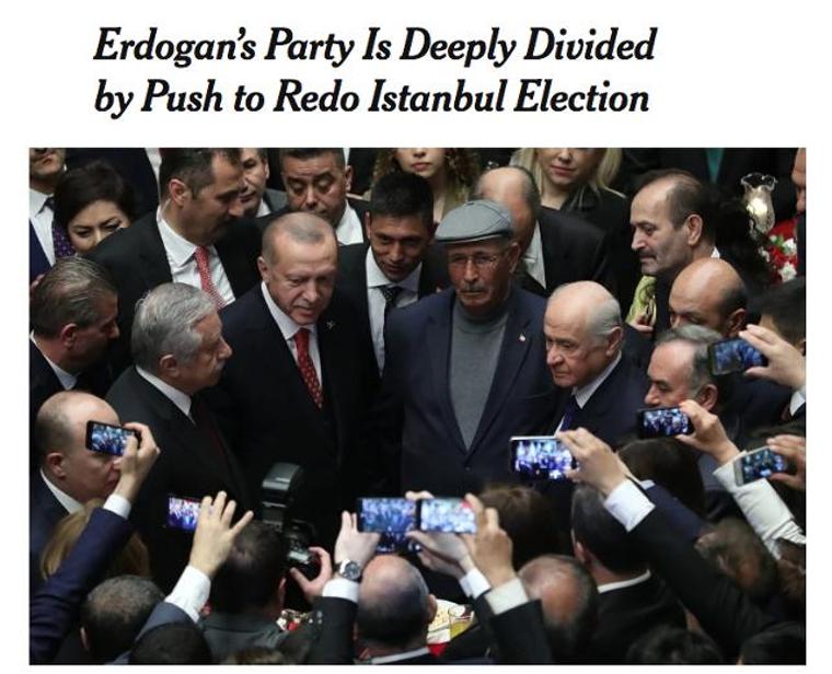 New York Times: Erdoğan’ın partisi derin bir şekilde bölündü