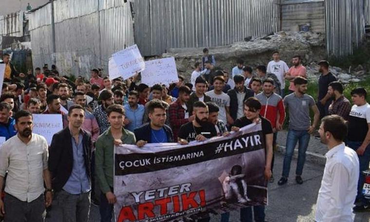 Avcılar'da çocuk istismarı protestosu