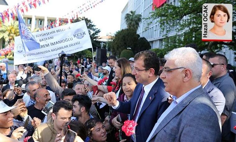 İmamoğlu İBB çalışanlarının 1 Mayıs'ını kutladı