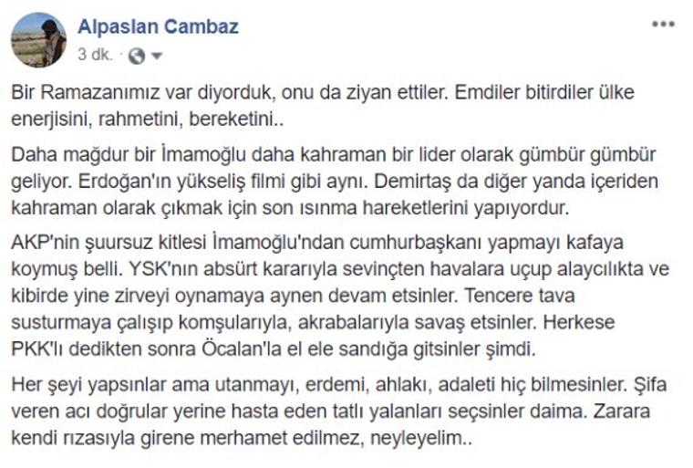 15 Temmuz şehidinin oğlundan 23 Haziran çıkışı: Emdiler bitirdiler ülke enerjisini rahmetini…