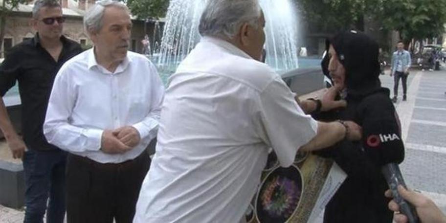 'Kadına şiddeti' protesto ediyordu, saldırıya uğradı (14.05.2019)