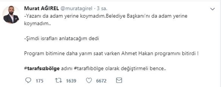 Program erken bitti, Ahmet Hakan'a tepki yağdı