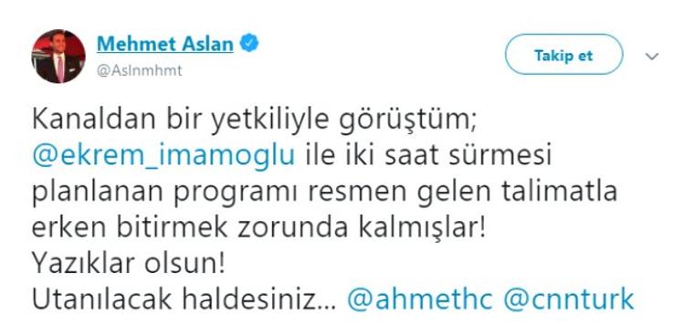 Program erken bitti, Ahmet Hakan'a tepki yağdı