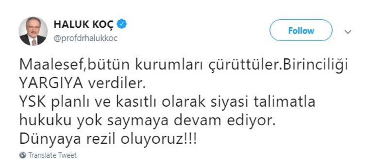 CHP'den İstanbul kararına tepki: Bugün 7 YSK üyesinin onurunu çaldılar!