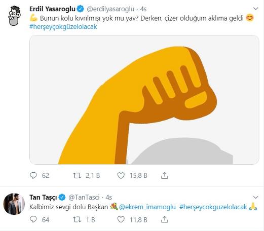 Sanatçılar 'herşeyçokgüzelolacak' dedi