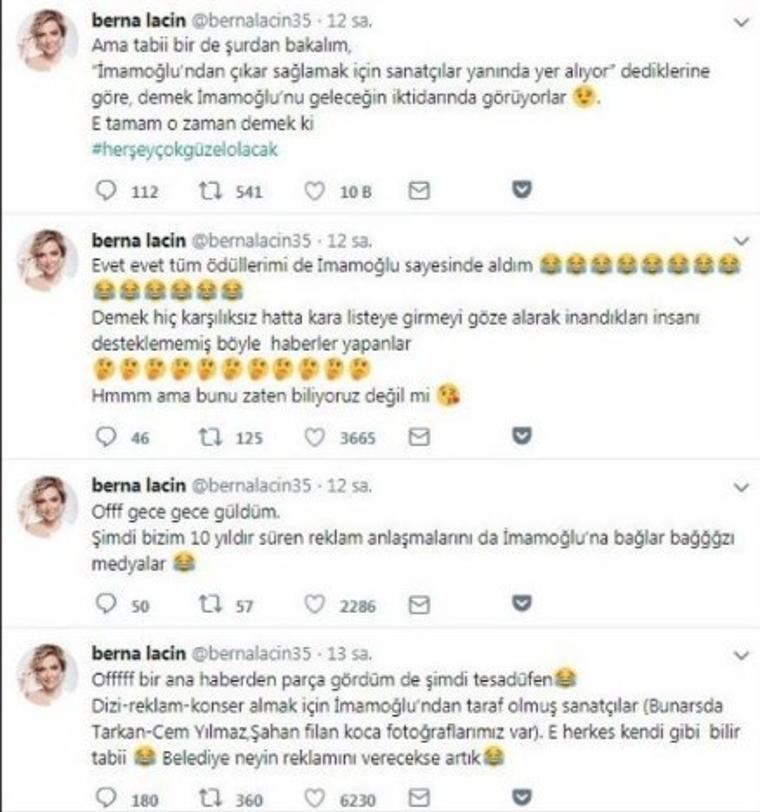 Berna Laçin’den o iftiralara yanıt