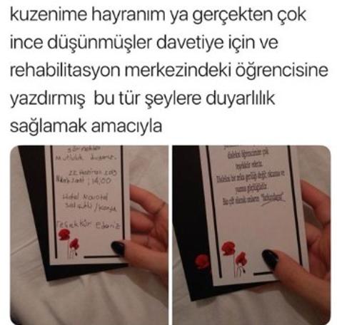 Dikkat çeken düğün davetiyesi