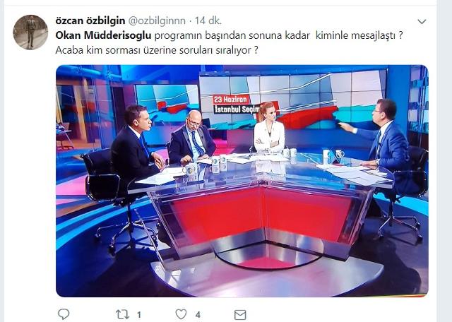 Okan Müdderisoğlu programın başından sonuna kadar kiminle mesajlaştı?