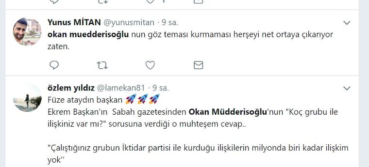 Okan Müdderisoğlu programın başından sonuna kadar kiminle mesajlaştı?