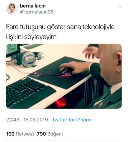 ''Fare tutuşunu göster sana teknolojiyle ilişkini söyleyeyim''