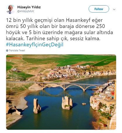 Milletvekilleri de ''Hasankeyf için geç değil'' dedi