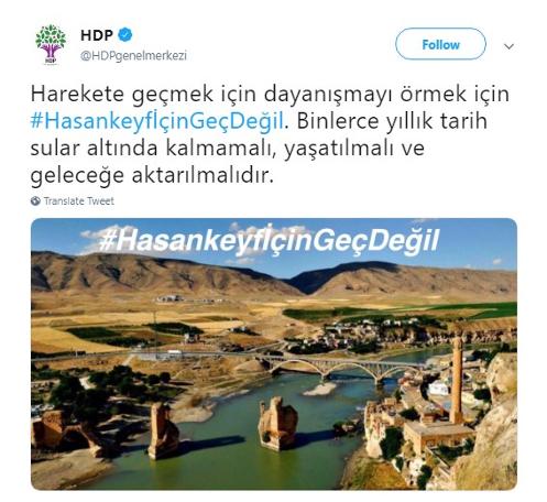 Milletvekilleri de ''Hasankeyf için geç değil'' dedi