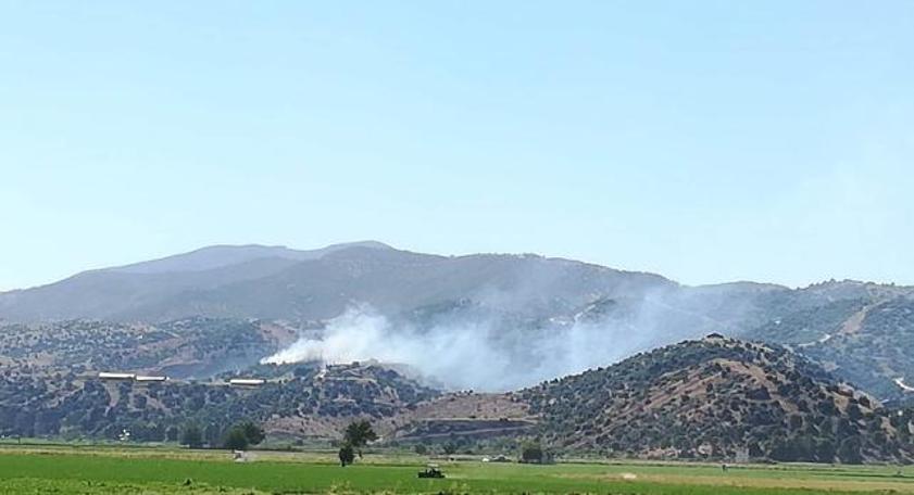 Aydın'da askeri kışlada örtü yangını