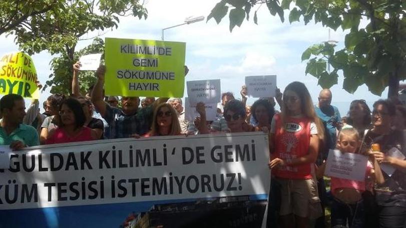 Zonguldak'ta gemi söküm tesisi tepkisi