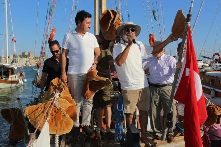 Bodrum'da son süngerciye görkemli karşılama