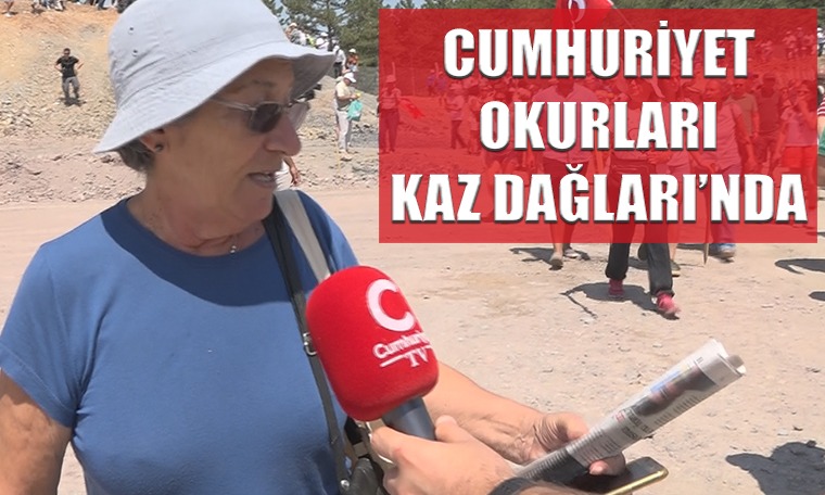 70 yaşındaki Cumhuriyet okuru Sevinç Yelkencioğlu, Kaz Dağları’nı savunmak için oradaydı