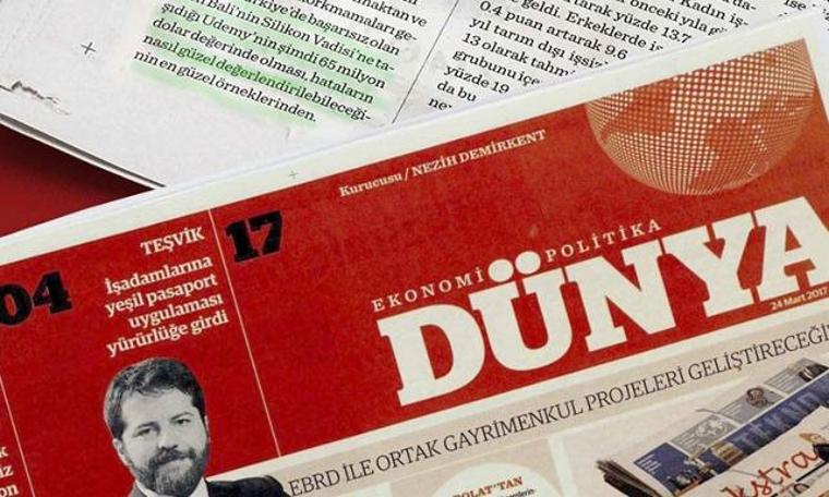 Dünya Gazetesi satıldı