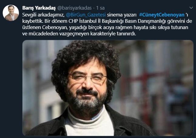 Cüneyt Cebenoyan’ın ardından yakınları sosyal medyada çok sayıda mesaj paylaştı