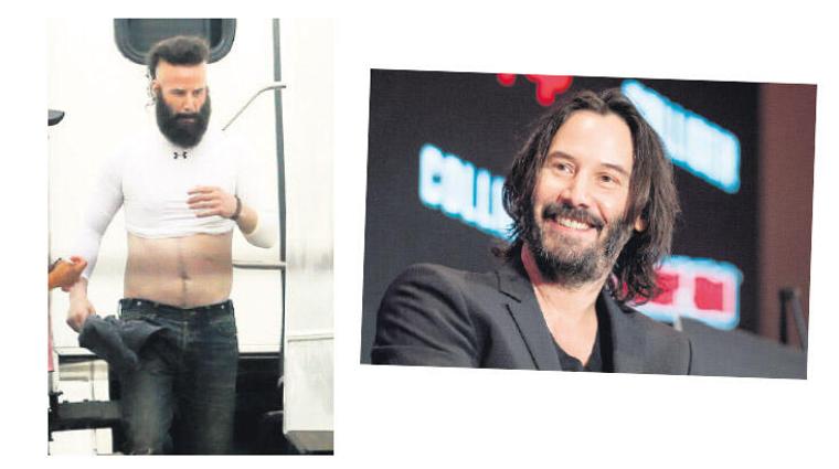 Oyuncu Keanu Reeves tanınmaz halde